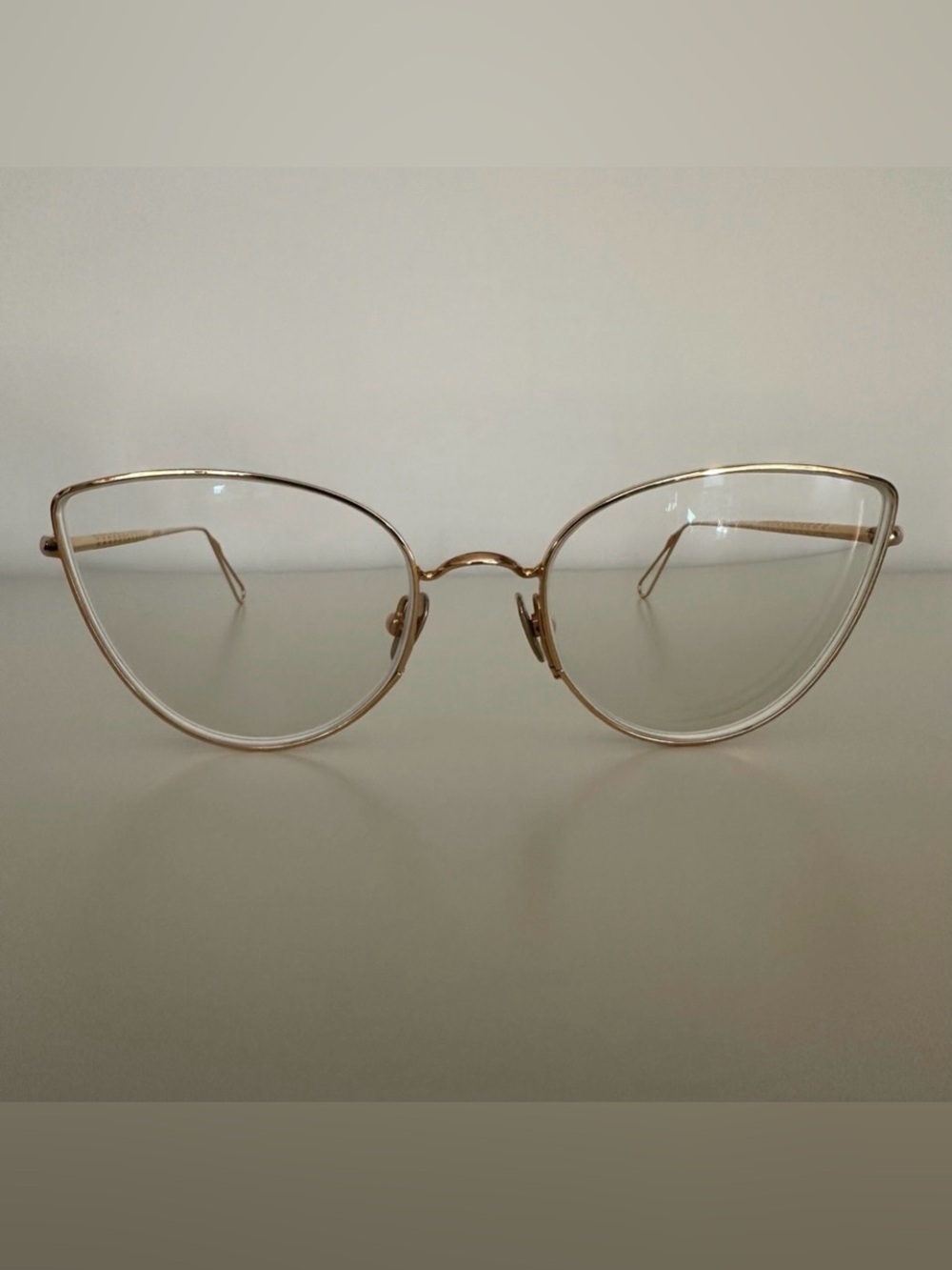 Ahlem Place Du Louvre Gold Rim Cat-Eye Eyeglasses - Glasses / Sunglasses